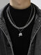 2 Pcs Trendy Fashion Hip-hop Multi-layers Capital Alphabet Letter Shape Titanium Stainless Steel Necklace - M