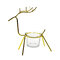 Iron Christmas Elk Tealight Candle Holder Candlestick Party Home Decor Christmas Ornament - Gold