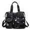 Nylon Large-capacity Starry Sky Pattern Shoulder Bag Handbag For Women - Black