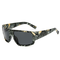 Men Sports Camouflage HD Polarized Square Sunglasses UV400 Outdoor Driving Sunglasses - Black