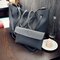 Women Large Capacity 2Pcs Handbags PU Leather Shoulder Bag Crossbody Bag - Dark Gray