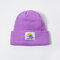 Unisex Solid Knitted Warm Beanie Caps Outdoors High Elastic Skull Caps - Purple