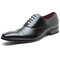 Men Retro Leather Cap Toe Non-slip Business Casual Formal Dress Shoes  - Black