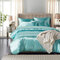 3pcs/set Solid Color Bedding Sets King Double Size Satin Silk Like Summer Single Bed Linen China Luxury Bedding Kit Duvet Cover Set - Lake Blue