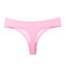 Sexy Seamless Hollow Out Ice Silk Low Rise Thongs - Pink