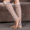  Knitted Socks Christmas Lace Button Leggings Socks  - Beige