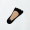 جوارب نسائية قطنية غير مرئية عند الأصابع نصف قبضة جوارب صلبة تسمح بمرور الهواء - أسود