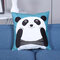 Мультфильм Panda печать льняной хлопковой наволочки мягкие на ощупь наволочки домашний диван офис - #3