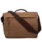 Large Capacity Canvas Business Laptop Bag Shoulder Bag Crossbody Bag For Men Women - Coffee