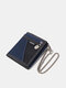 Men Vintage Nylon Multi-Slots Trifold Short Wallet Casual Purse - Blue