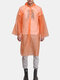 PEVA Body Protective Suit Disposable Dust-proof Water-proof Hiking Raincoat - Orange
