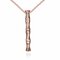 Simple Plant Necklace Alloy Rose Gold Silver Bamboo Necklace for Women Gift - Rose Gold