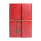 Genuine Leather Bound Travel Journal Handmade Notepad Vintage Style Loose Leaf Journal Notebook - Red