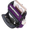 Women Men Nylon Multi-Pockets Casual Crossbody Bag - Purple
