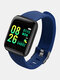 5 couleurs D13 hommes femmes tension artérielle étanche Smartwatch moniteur de fréquence cardiaque Fitness Tracker Watch pour Android IOS - bleu