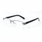 Reading Glasses Perforated Half Frame Brown White Crystal Reading Glasses Personal  Eye Care - 02