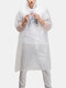 PE Body Protective Suit Disposable Dust-proof & Water-proof Hiking Raincoat - White