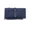 Women Leather Multi-card Long Wallet Clutch Bag  - Royal Blue