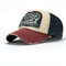 Unisex Patch Colorblock Cap Washable Old Baseball Cap Breathable Cotton Sun Hat - #03