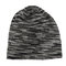 Men Women Warm Wool Knit Bonnet Comfortable Thick Stripe Beanie Hats Outdoor Windproof Caps  - Grey