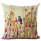 Flowers and Birds 45*45cm Cushion Cover Linen Throw Pillow Car Home Decoration Decorative Pillowcase - #3