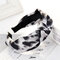 Woman's Plaid Leopard Print Color Headband Hair Clip - #03