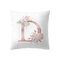 Simple Nordic Style Pink Alphabet ABC Pattern Throw Pillow Cover Home Sofa Creative Art Pillowcases - #4
