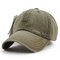 Men Women Vintage Washed Denim Cotton Baseball Cap Adjustable Golf Snapback Hat - Green