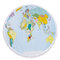 منشفة شاطئ دائرية كبيرة مطبوعة بخريطة العالم Yoga حصيرة من الألياف الدقيقة مع شرابات سميكة مناشف شاطئ تيري - #3