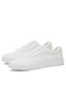 Men Solid Color Lace Up Canvas Daily Sport Casual Skate Shoes - White