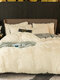 4Pcs AB Sided Plain Color Crystal Velvet Comfy Bedding Duvet Cover Set Pillowcase Adults Bed Duvet Set - #03