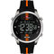 Fashion Men's Waterproof Silicone Strap Sports Watches Alarm Chronograph Wristwatch Military Clock - Orange