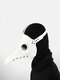 1 PC Halloween Medieval Steampunk Plague Doctor Bird Mask PU Faux Leather Punk Cosplay Masks Long Nose Beak Adult Halloween Event Cosplay Props - Coppery with copper - White