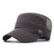 Men's Mesh Flat Cap Summer Breathable Sun Visor Polyester Flat Top Hat - Green