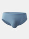 Comfy Plain Modal Briefs Solid Color Pouch Cozy Underwear for Men - Blue