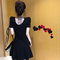 Women's Simple Temperament Elegant Short-sleeved Dress - Black