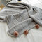 Knitted Ball Throw Blanket Autumn Spring Soft Sleeping Blanket Sofa Cover Blanket Knee Blanket - Grey