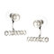 Luxury Pearl Rhinestones Silver Earrings Fashion Ear Jacket Stud Cute Earrings Gift for Girls Women - White