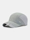 Unisex Quick-dry Solid Color Travel Sunshade Breathable Baseball Hat - Gray