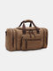 मेनिको मेन्स कैनवस आउटडोर लार्ज कैपेसिटी कैजुअल ट्रैवल बैग टोट क्रॉसबॉडी बैग शोल्डर बैग - कॉफ़ी
