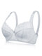 Sexy Lace Push Up Full Coverage Lightly Lined Bras - White