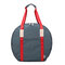 Women National Style Canvas Stripe Travel Bag Luggage Bag  Hobo Handbag - Dark Grey
