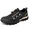 Men Outdoor Waterproof Non Slip Wearable Soft Sole Casual Hiking Sneakers - Black