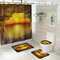 Romantic Scenery Printed toilet Four-Piece Big Ocean Bathroom Mat 4-Piece Set - #1