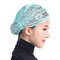 Women Muslim Head Coverings Shiny Lace Headscarf Hat Islamic Cap - Light Blue
