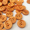 100 pièces boutons de couture en bois naturel Colth bricolage matériaux artisanaux 2 cm de diamètre 2 trous boutons - Marron clair
