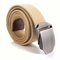 Mens Long Weave Canvas Web Belt Outdoor Slider Buckle Durable Adjustable Belt  - Khaki