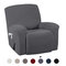 All-inclusive High Stretch Recliner Chair Covers Waterproof Anti-skid Couch Slipcover Washable Furniture Protector 7 Colors - Grey
