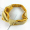 Womens Vogue Lattice Comfortable Stripe Headwear Travel Home Casual Headband - Yellow