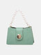 Women PU Pearl Alligator Handbag Crossbody Bag - Green